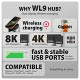Axagon HMC-WL9 dockingstation Ledningsført USB 3.2 Gen 2 (3.1 Gen 2) Type-C Grå