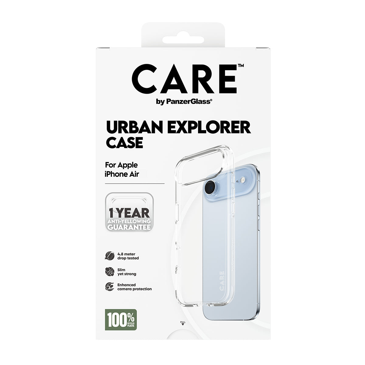 PanzerGlass CARE by ® Flagship Case Transparent Urban Explorer m. Klar Rahmen iPhone Air