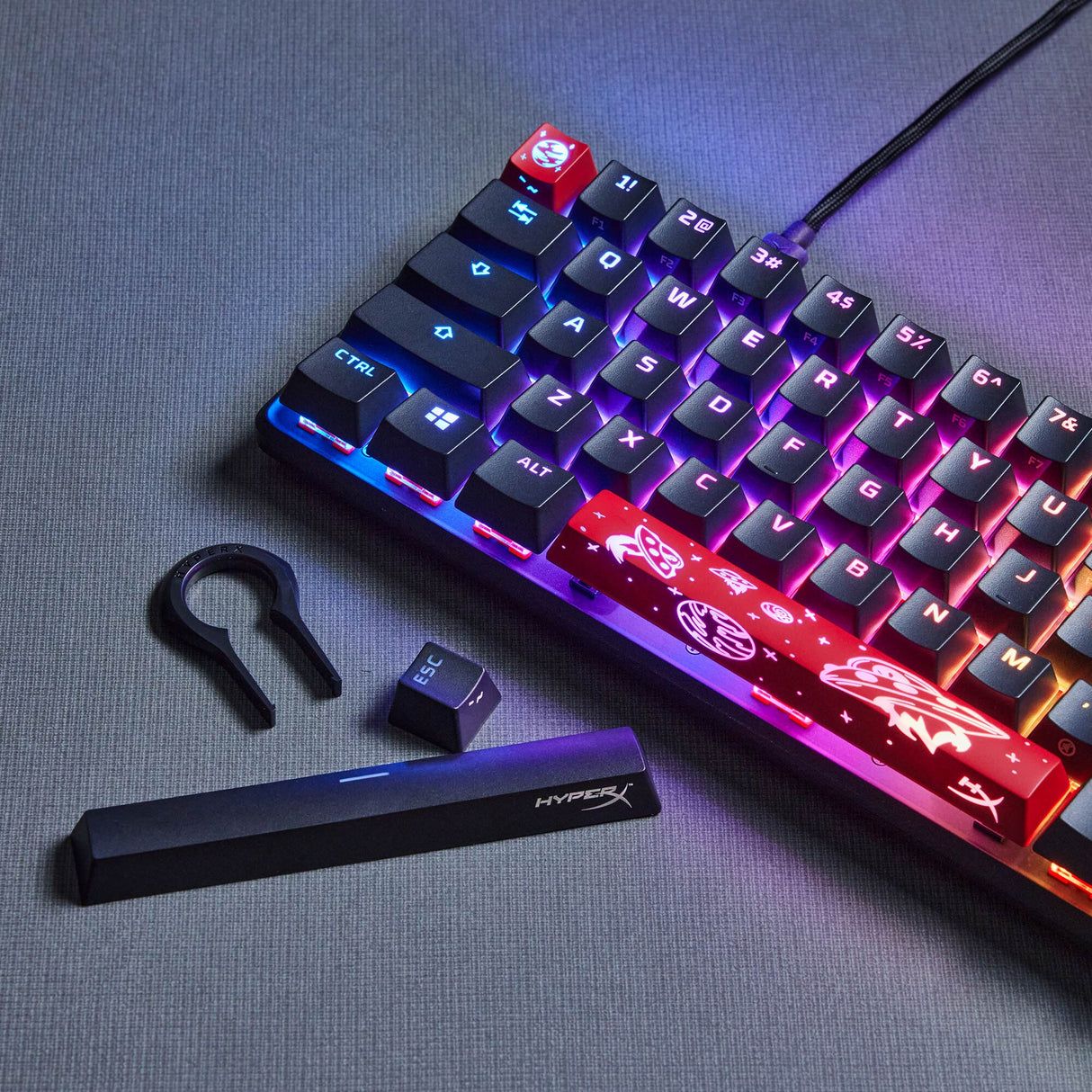 HyperX Alloy Origins 65 ─ mekanisk gaming-tastatur ─ HX rødt (US layout)