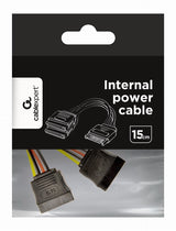 Gembird CC-SATAM2F-01 SATA-kabel 0,15 m SATA 15-stik 2 x SATA 15 stikben Flerfarvet