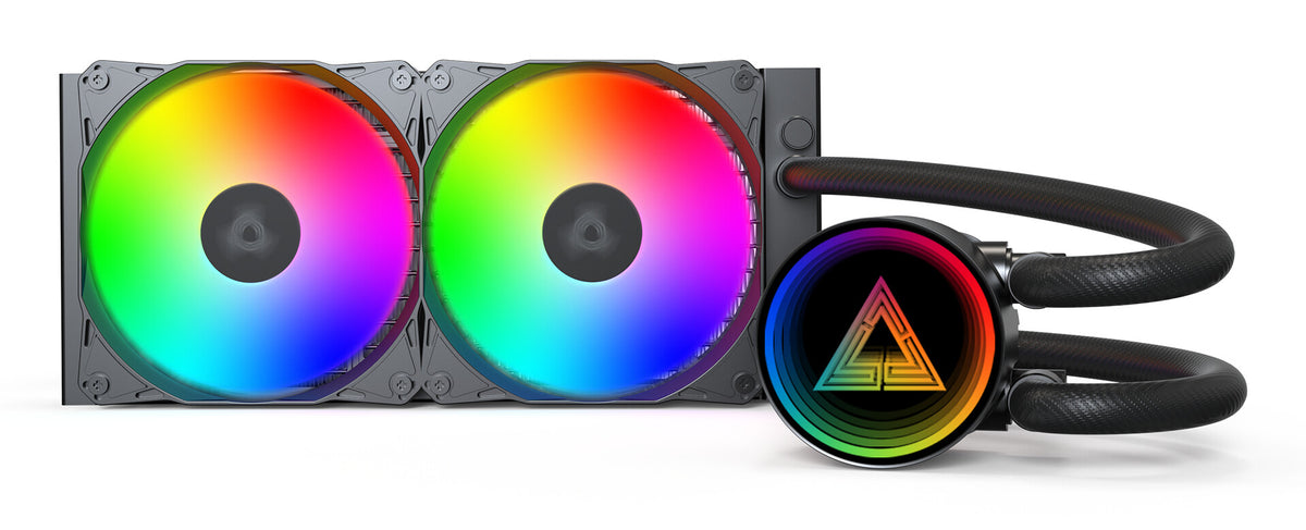 Montech LightFlow ARGB 240 Processor Alt-i-en væskekøler 12 cm Sort 1 stk