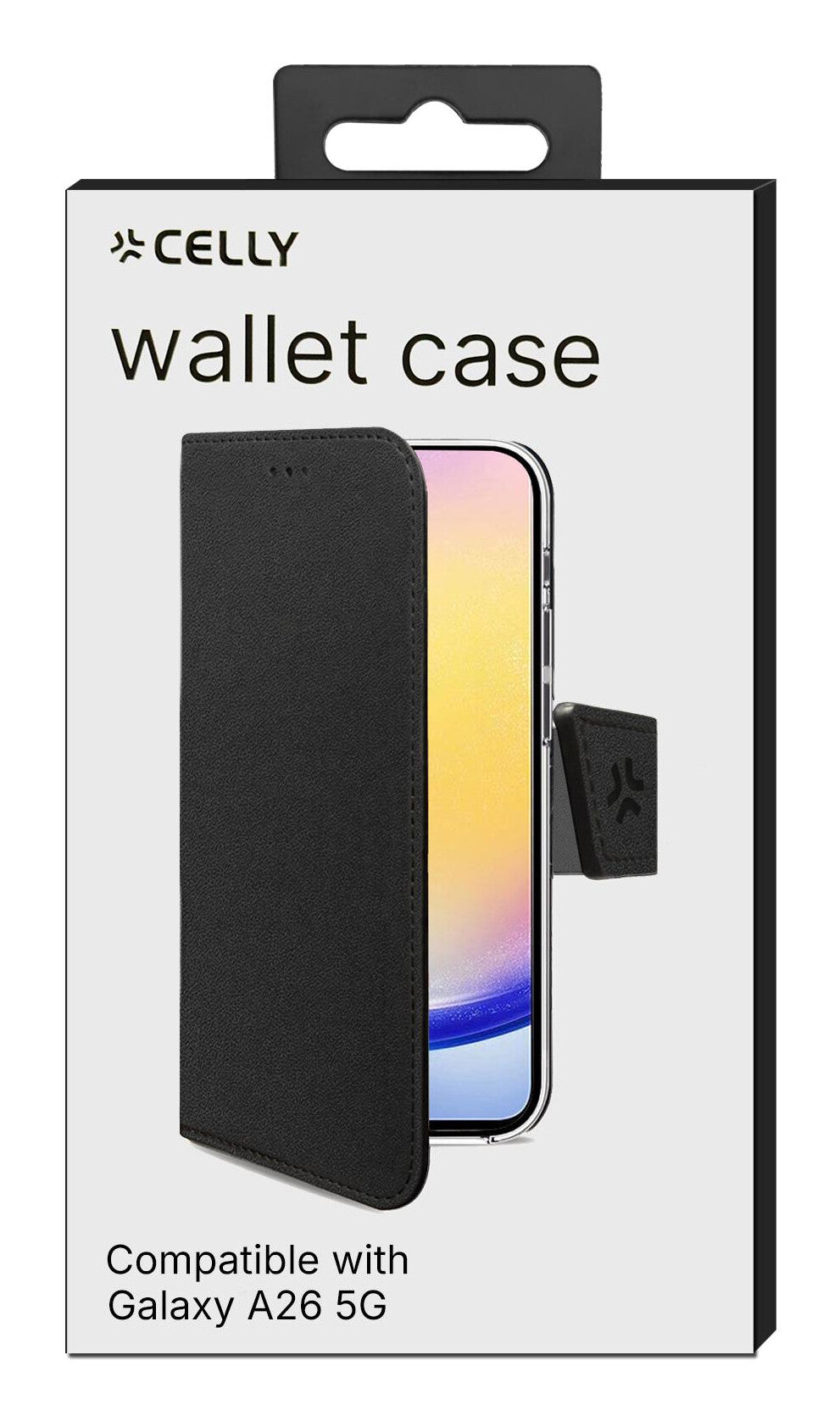 Celly WALLY mobiltelefon etui 17 cm (6.7") Tegnebogsetui Sort