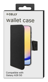 Celly WALLY mobiltelefon etui 17 cm (6.7") Tegnebogsetui Sort
