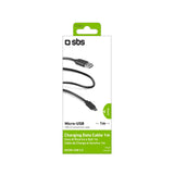 SBS 1m USB2.0/MicroUSB USB-kabel USB A Micro-USB A 0,48 Gbit/sek. Sort