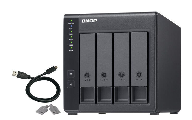 QNAP TR-004 drevkabinet HDD/SSD kabinet Sort 2.5/3.5"