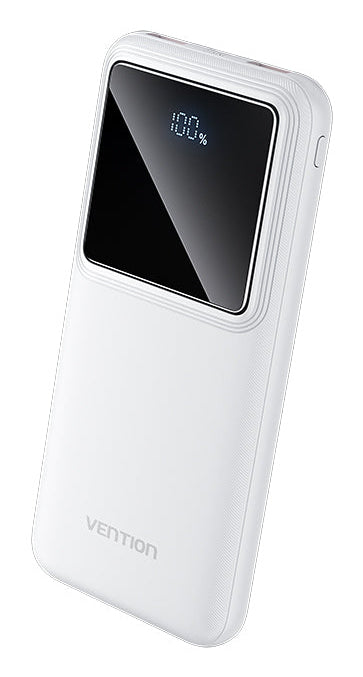 Vention Powerbank, ventiliacija, FHKW0, 10000 mAh, mikro USB, USB-C, 2xUSB-A, Hvid