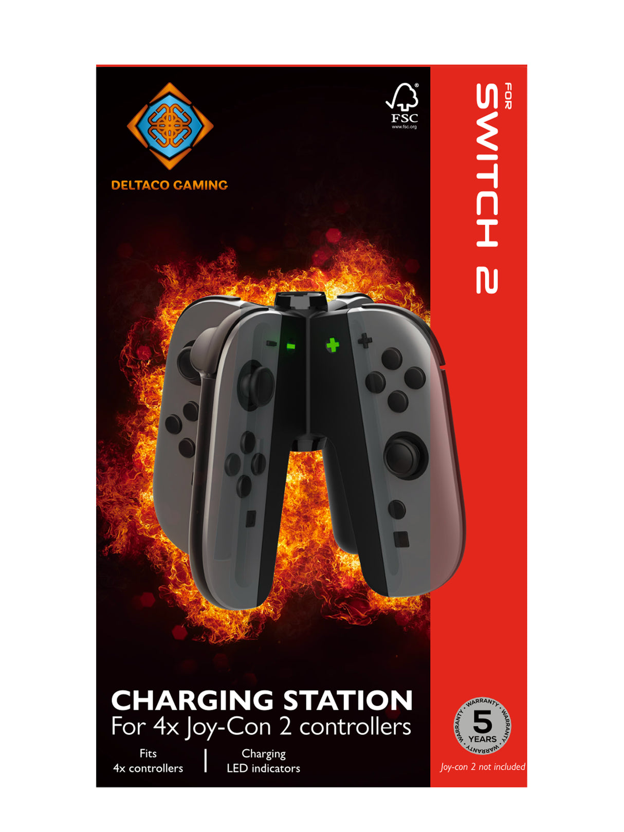 Deltaco Gaming charging station Nintendo Switch 2 joy-cons