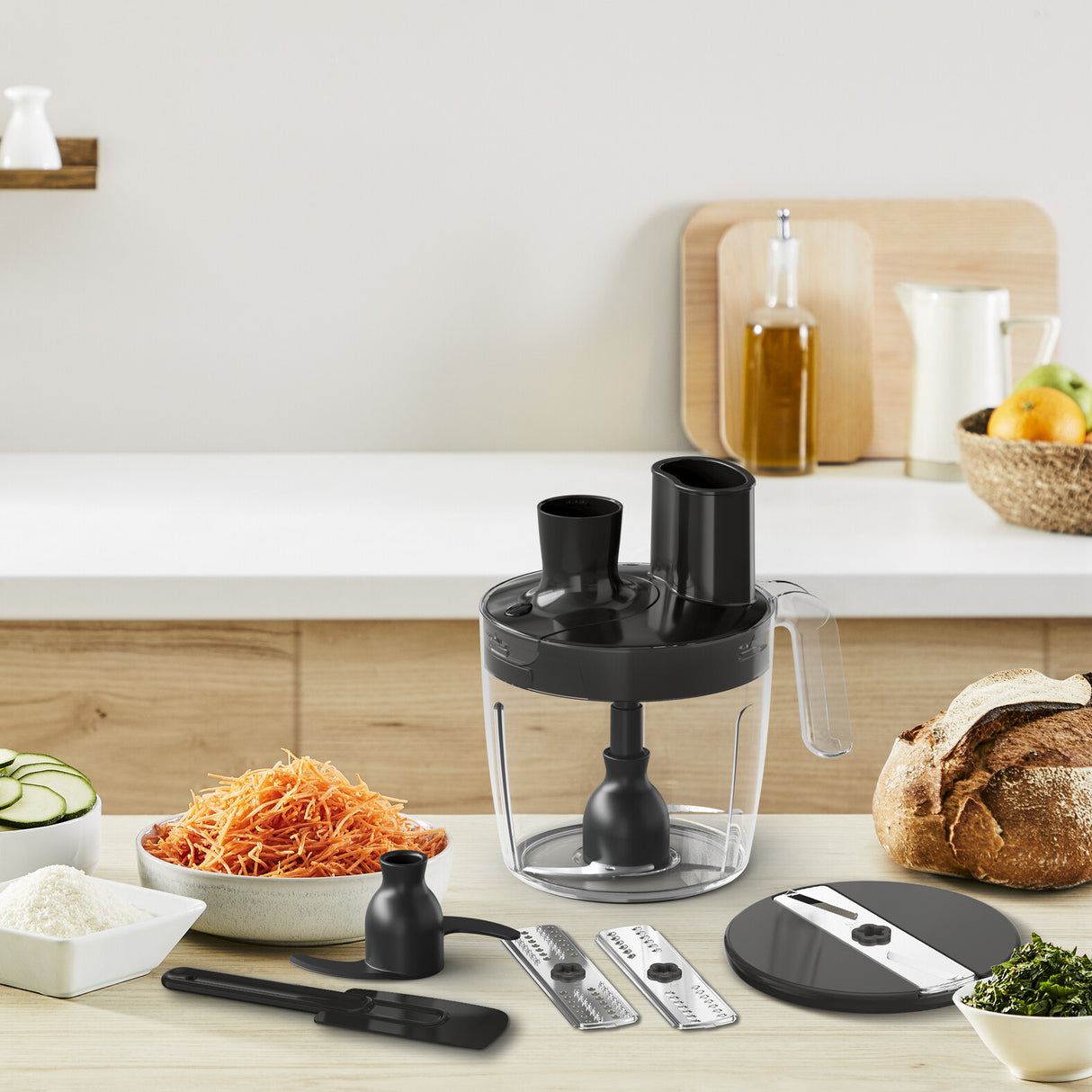 Tefal Quickchef+ HB67G830 blender 0,8 L Nedsænkning blender 1000 W Sort, Rustfrit stål