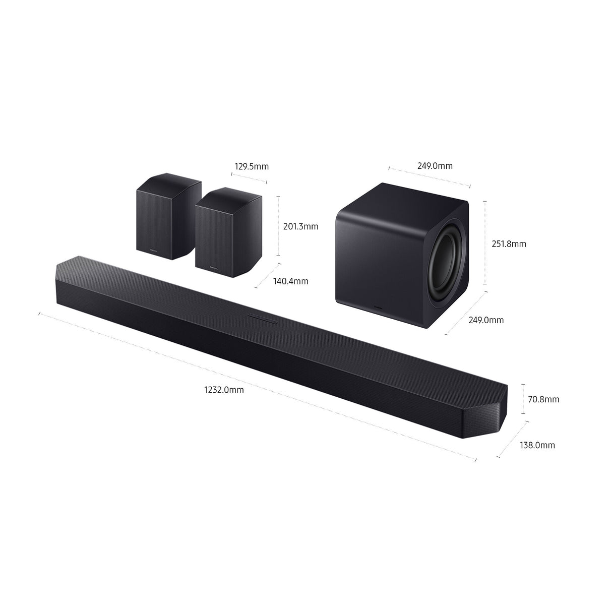 Samsung HW-Q990F Sort 11.1.4 kanaler 756 W