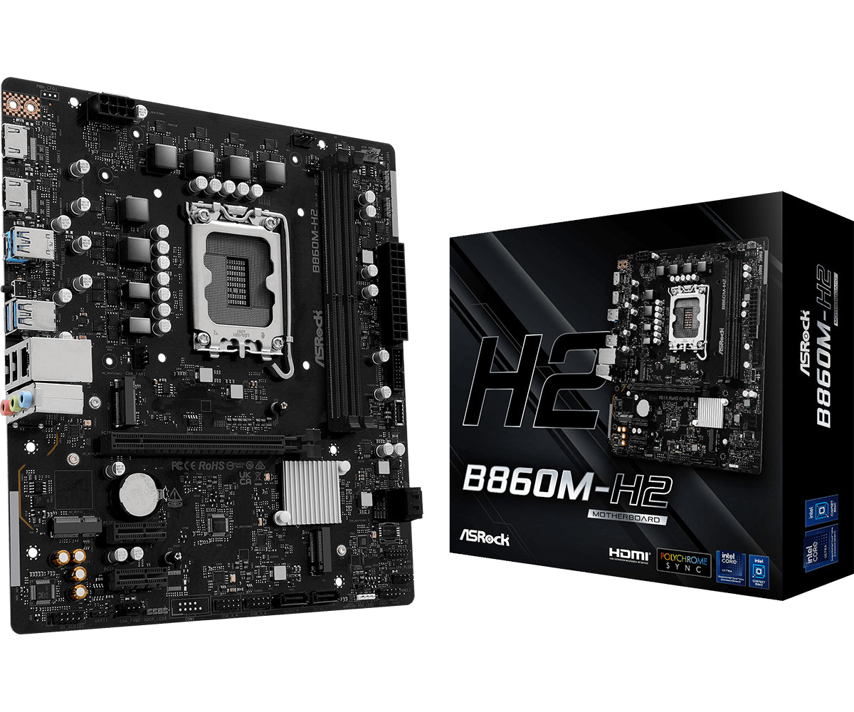 ASRock B860M-H2 Micro ATX LGA1851 sokkel Intel B860