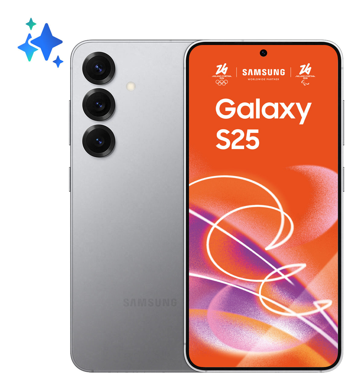 Samsung Galaxy S25 15,8 cm (6.2") Dual SIM Android 15 5G USB Type-C 12 GB 256 GB 4000 mAh Sølv