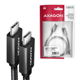 Axagon BUCM32-CM10AB USB-kabel USB 3.2 Gen 2x2 1 m USB C 20 Gbit/sek. 100 W Sort