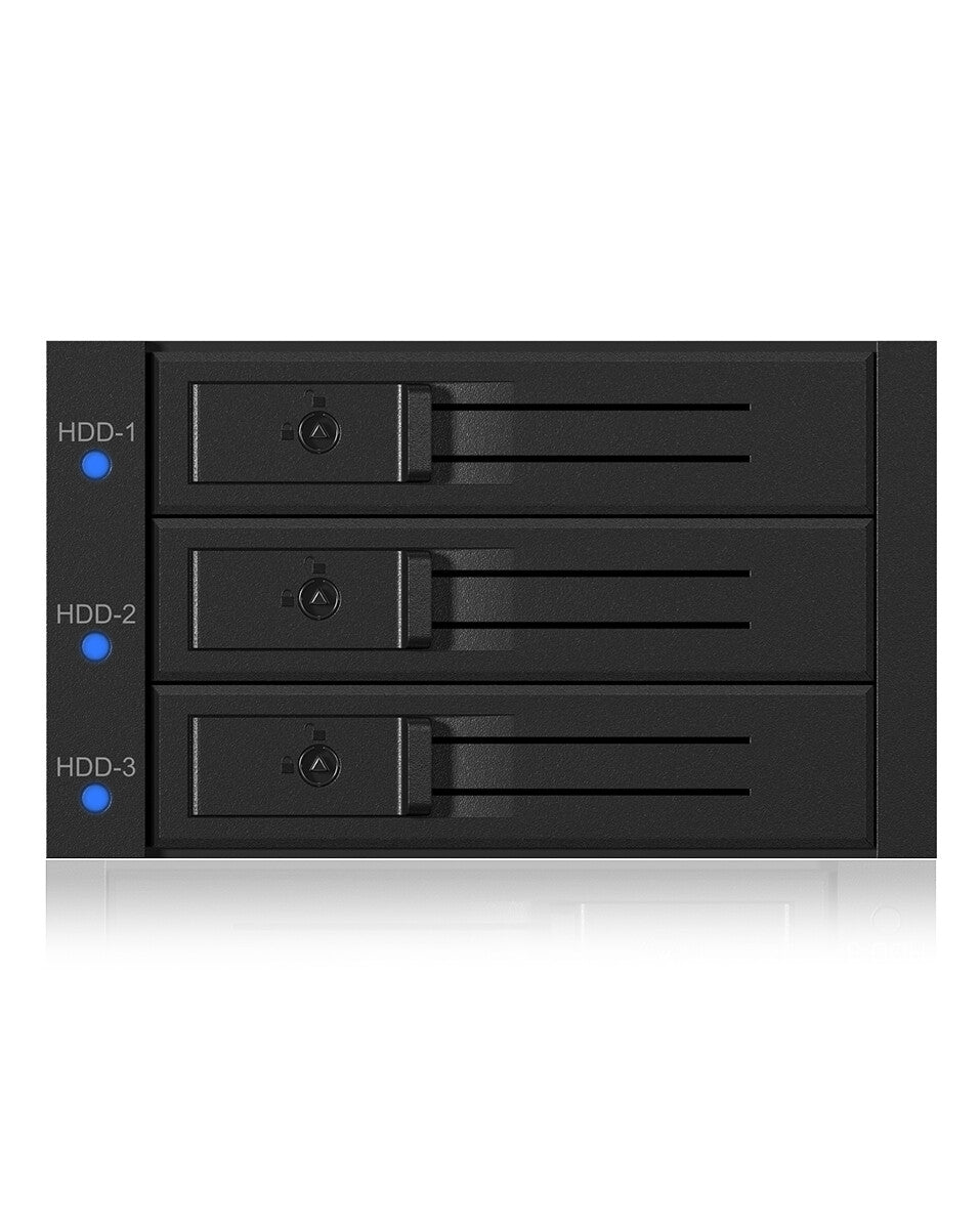 ICY BOX IB-573SSK-12G 8.89 cm (3.5") Backplane Black