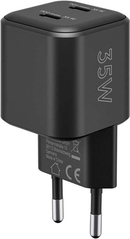 Goobay 2-ports USB GaN Oplader 35W PD Sort