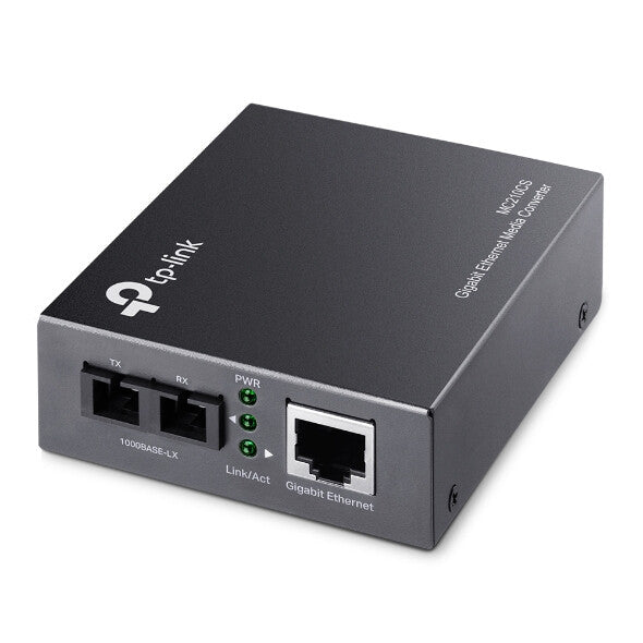 TP-Link MC210CS netværksomformer til medie 1000 Mbit/s 1310 nm Enkeltilstand Sort