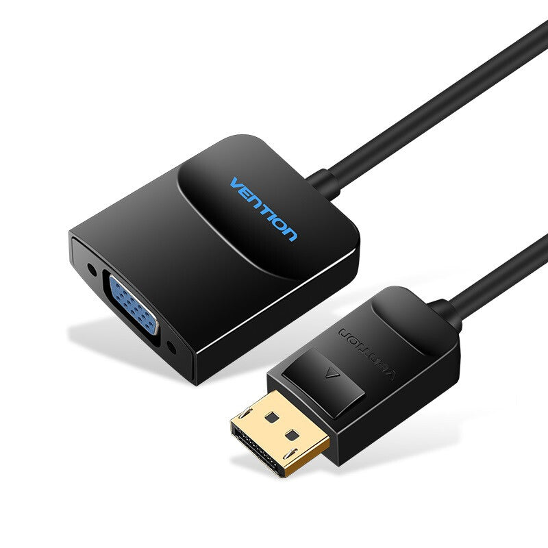 Vention HBFBB videokabel adapter 0,15 m DisplayPort VGA (D-Sub) Sort