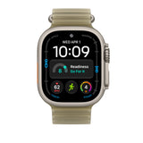 Apple Ocean-rem i halvtransparent tanggrøn, 49 mm - i farven naturligt titanium
