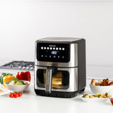 Taurus AIR FRY DIGITAL 7S VIEW Enkelt 6,5 L Enkeltstående 1600 W Varmluftsteger Sølv, Sort