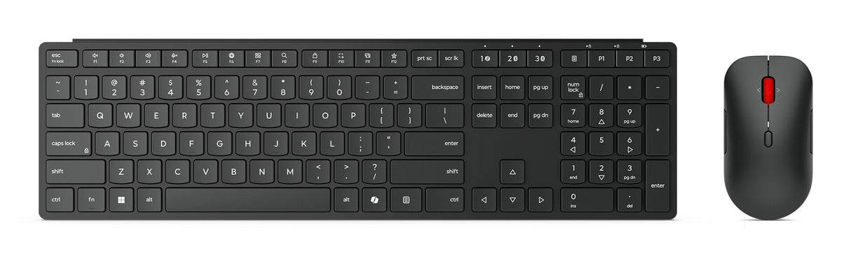 Lenovo 4X31S04848 tastatur Mus inkluderet Kontor RF trådløs + Bluetooth US engelsk Sort