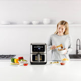 Taurus AIR FRY DIGITAL 7S VIEW Enkelt 6,5 L Enkeltstående 1600 W Varmluftsteger Sølv, Sort