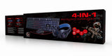 Gembird GGS-UMGL4-02 tastatur Mus inkluderet Spil USB QWERTY US engelsk Sort