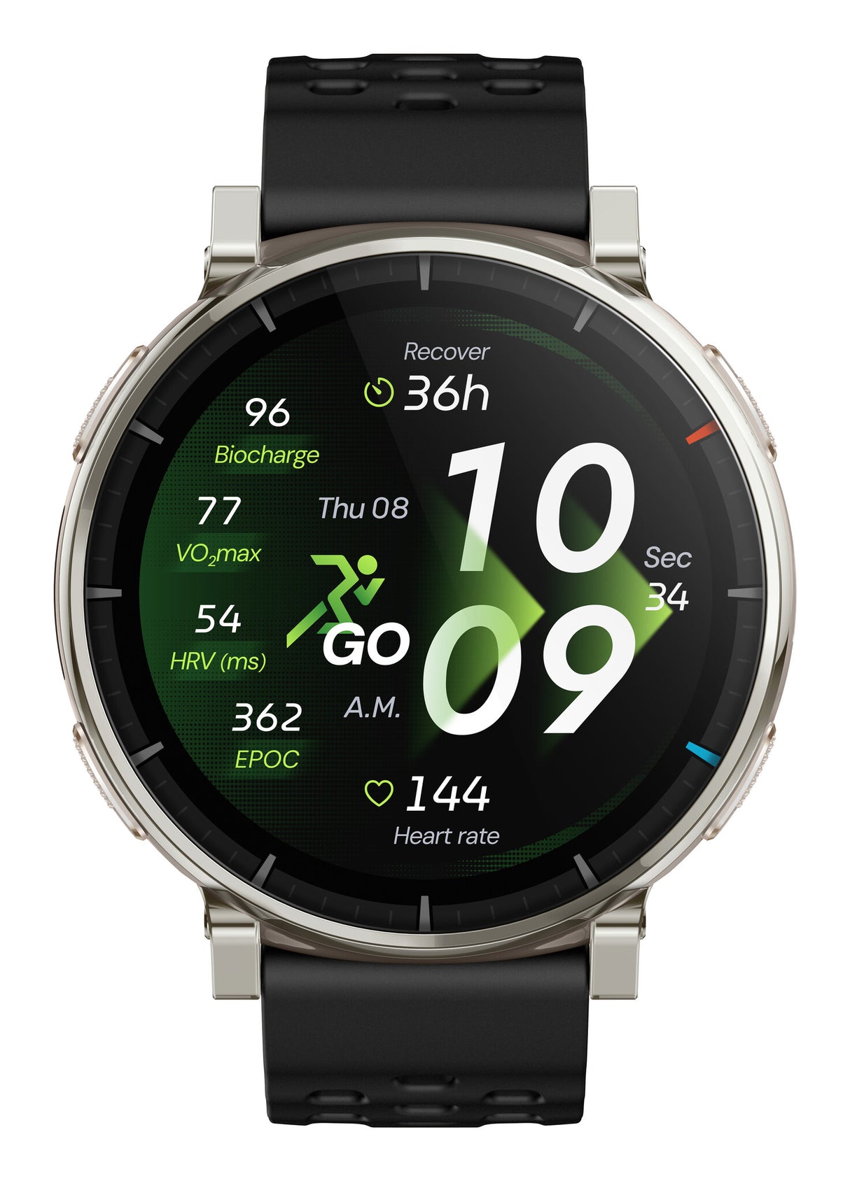 Amazfit Active 3 3,35 cm (1.32") AMOLED Digital 466 x 466 pixel Berøringsskærm Guld GPS (satellit)