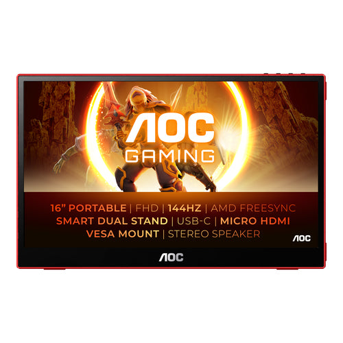 AOC Gaming 16G3 15.6 IPS 1920 x 1080 (Full HD) USB-C 3.2 HDMI Micro HDMI 144Hz