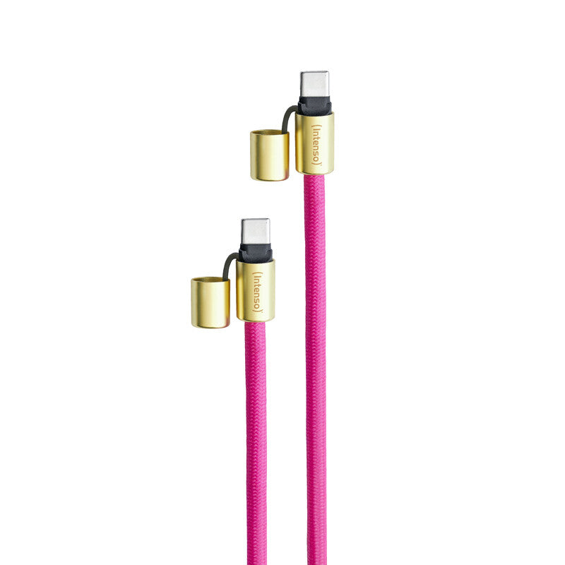 Intenso Handykette als Lade- + Datenkabel USB-C bis 1,65m neon pink USB-kabel USB C Lyserød