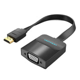 Vention 74345 videokabel adapter 0,15 m VGA (D-Sub) HDMI Type A (Standard) Sort