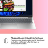 HP ProBook 4 G1i 16 Intel Core Ultra 5 225U Laptop 40,6 cm (16") WUXGA 16 GB DDR5-SDRAM 512 GB SSD Wi-Fi 7 (802.11be) Windows 11 Pro AI PC Sølv