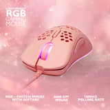 Deltaco Gaming PM75 ultralight mouse, pink