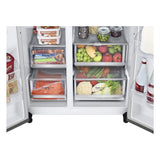 LG InstaView GSXV90BSAE side-by-side køle-fryseskab Fritstående 635 L Rustfrit stål