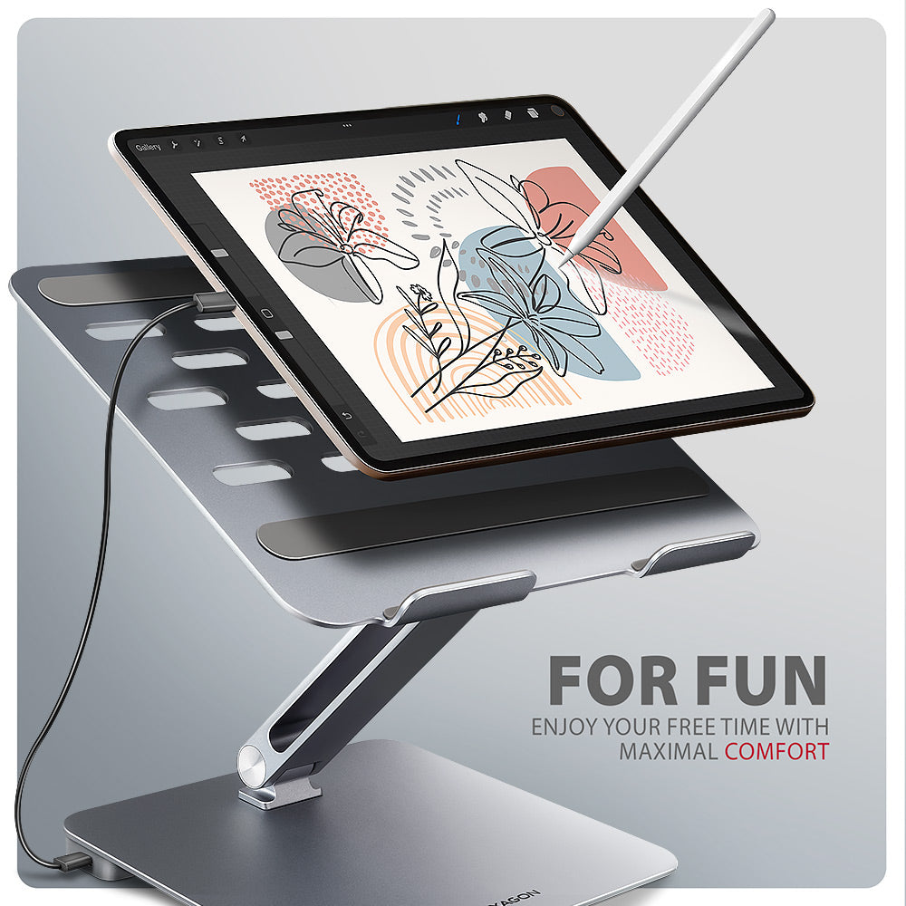 Axagon HMC-STND laptop stativ Sølv 43,9 cm (17.3")