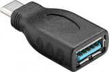 USB 3.0 SuperSpeed adaptor, black - USB-C male > USB 3.0 female (Type A)