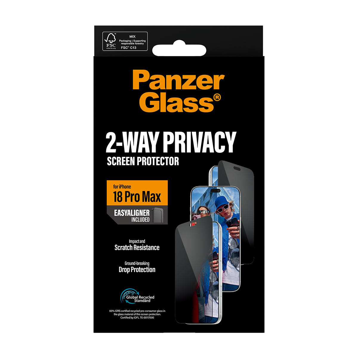 PanzerGlass Sort Transparent Apple iPhone 18 Pro Max
