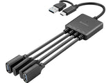 Sandberg 136-81 interface hub USB 3.2 Gen 1 (3.1 Gen 1) Type-A + Type-C 5000 Mbit/s Sort