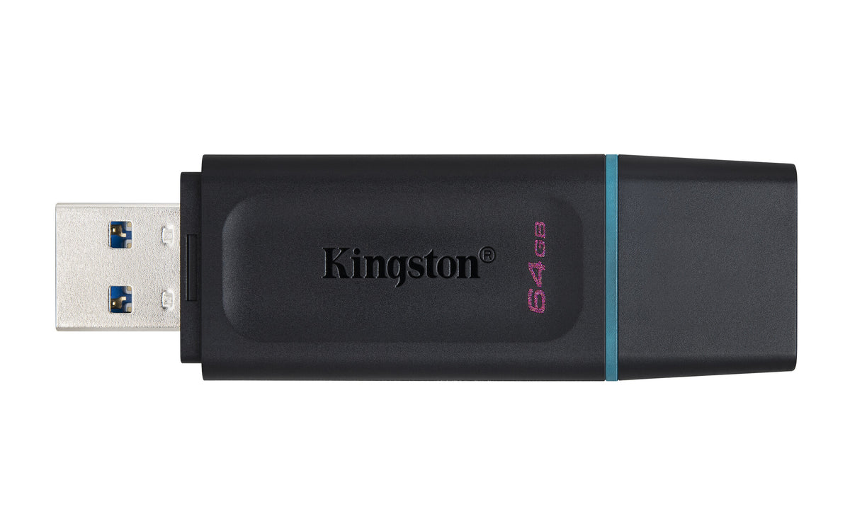 Kingston Technology DataTraveler Exodia USB 3.2 Flash-drev (sort + turkis) - 2 stk