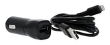 Gear Lader 12-24V 1xUSB 2,4A Sort Lightning kabel 1m MFI C89