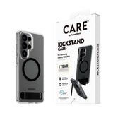 CARE by PanzerGlass Urban Explorer Case Transparent w. Black Kickstand & Qi Samsung Galaxy S26 Ultra