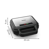 Tefal SW383D10 sandwichtoaster 700 W Sort, Rustfrit stål