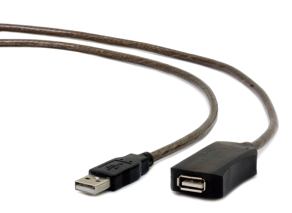 Gembird USB A/USB A M/F 5m USB-kabel USB 2.0 Sort