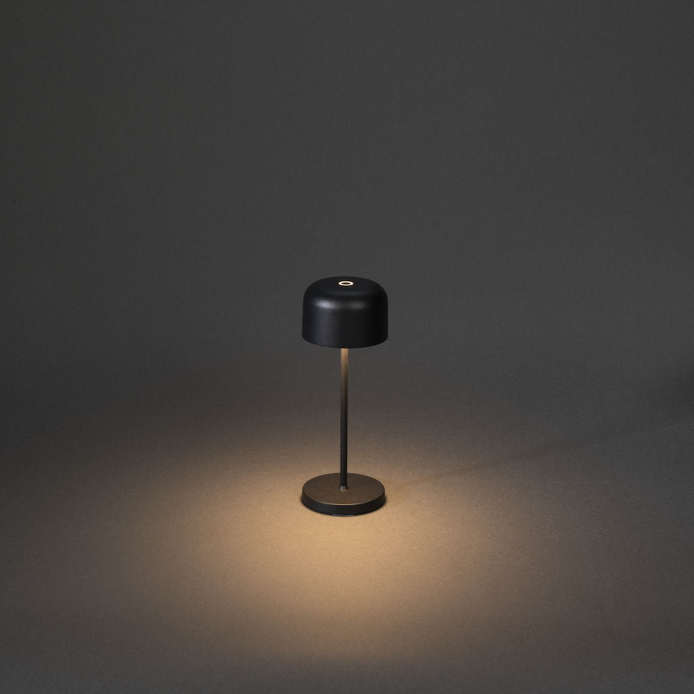 Konstsmide Lille mini sort bordlampe portable