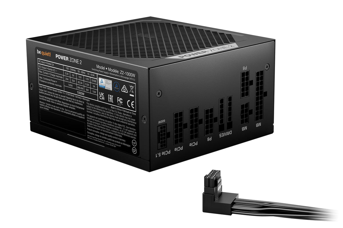 be quiet! POWER ZONE 2 1000W enhed til strømforsyning 20+4 pin ATX ATX Sort