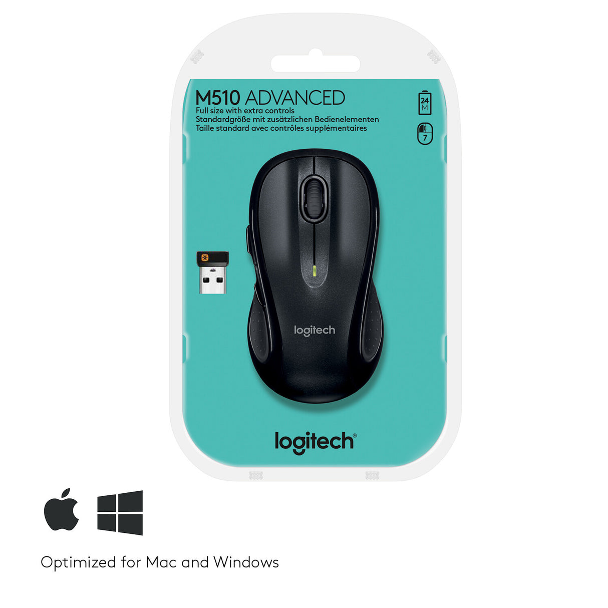 Logitech M510 mus Højre hånd RF trådløst Laser 1000 dpi