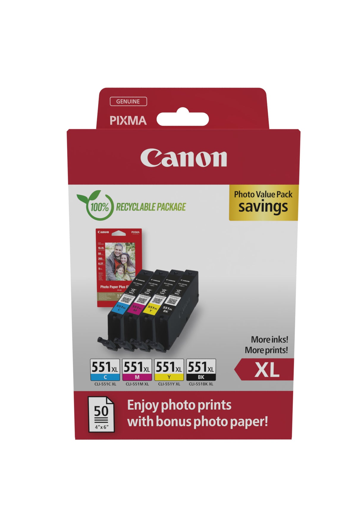 Canon 6443B008 blækpatron 4 stk Original Højt (XL) udbytte Sort, Blå, Magenta, Gul