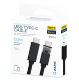 Platinet PUCC5A1B USB-kabel USB 2.0 1 m USB C 100 W Sort