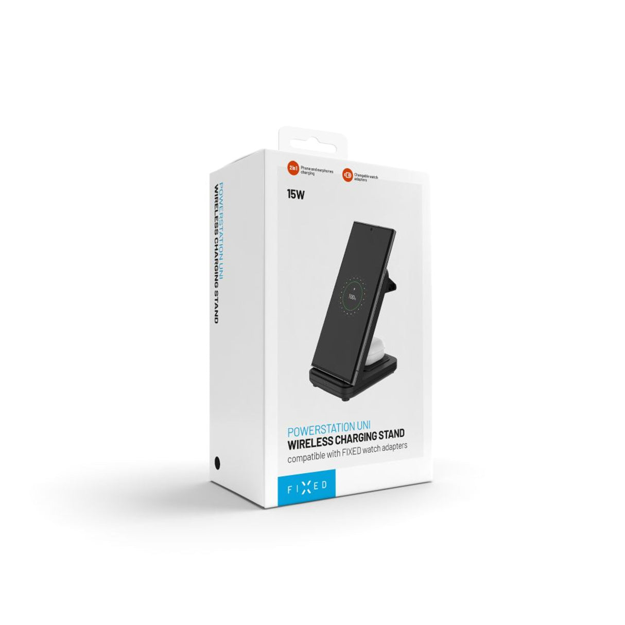 FIXED FIXPOS-U-BK oplader til mobil enhed SmartWatch, Smartphone, Hovedtelefoner Sort USB Trådløs opladning Hurtig opladning Indendørs
