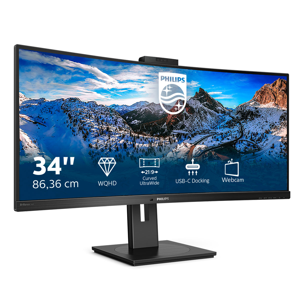 Philips P-line 346P1CRH 34 VA 3440 x 1440 (UltraWide) HDMI DisplayPort USB-C 100Hz