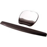Fellowes Mouse Mat Wrist Support - Memory Foam Mouse Pad with Soft Foam Pillow - Ergonomic Mouse Mat for Computer, Laptop, Home Office Use - Compatible with Laser and Optical Mice - Silver