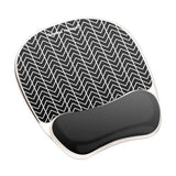 Fellowes Mouse Mat Wrist Support - Photo Gel Mouse Pad with Non Slip Rubber Base & Antibacterial Protection - Ergonomic Mouse Mat for Computer, Laptop, Home Office Use - Chevron
